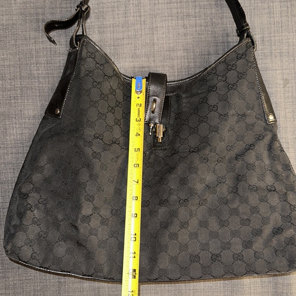 Gucci Jackie large hobo bag black with silver buckle - Picture 3 of 12